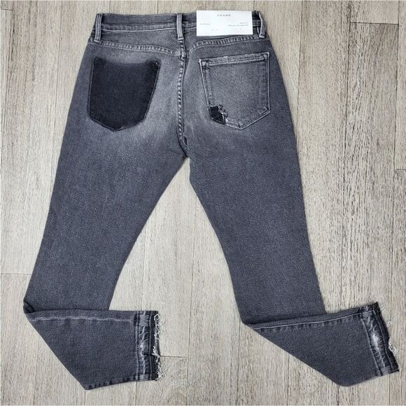 Frame Denim Le Garcon Released Hem Jeans In Stockcross - Picture 3 of 3